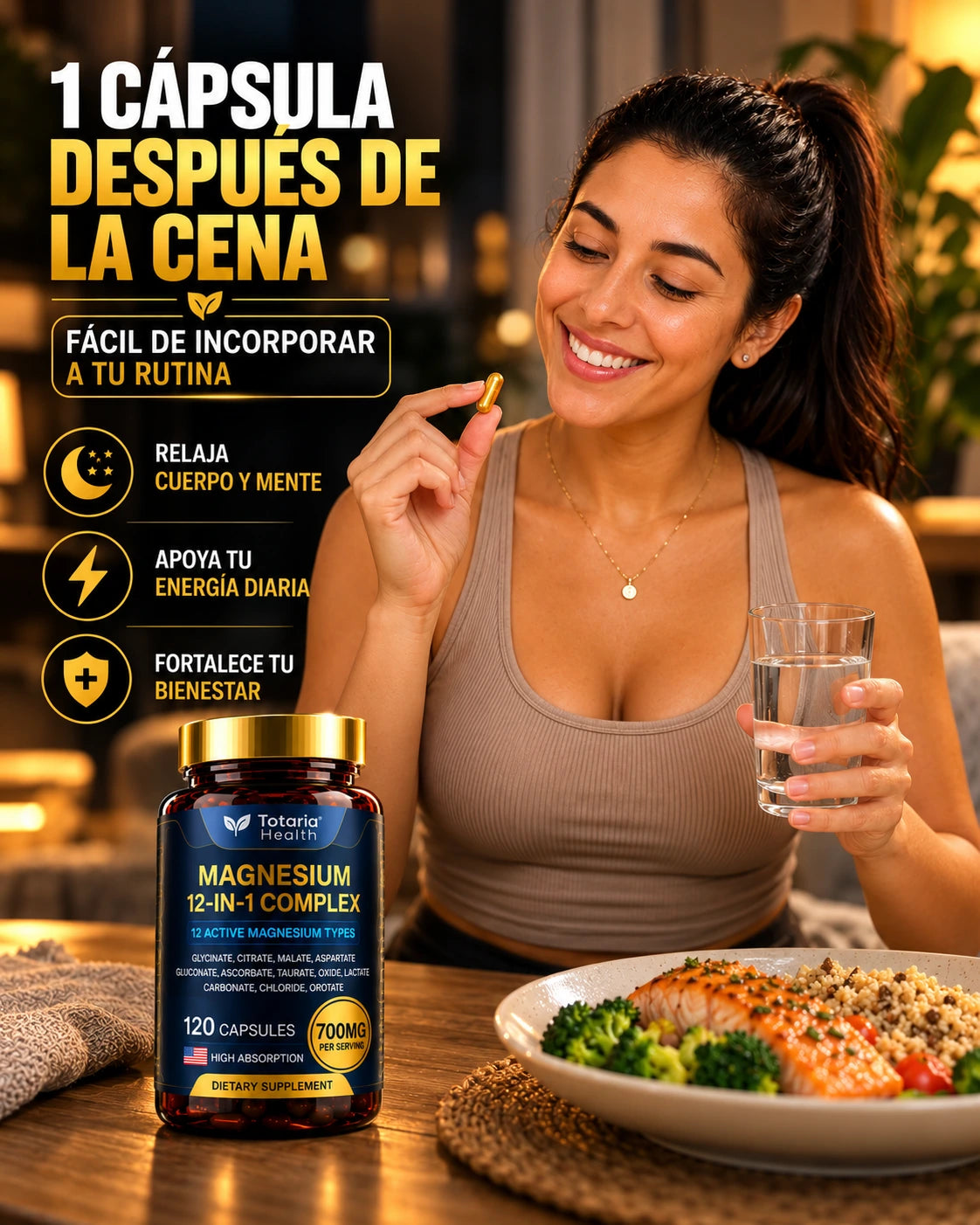NUEVO TOTARIA 12 IN 1 MAGNESIUM (120 Cáps. Original) 🧲