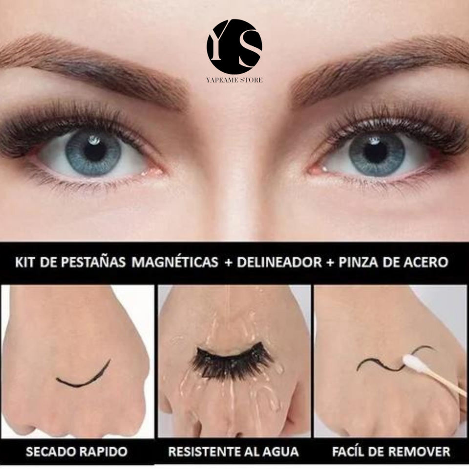 🤩PESTAÑAS MAGNÉTICAS WATERPROOF KIT DE 5 PARES 🤩