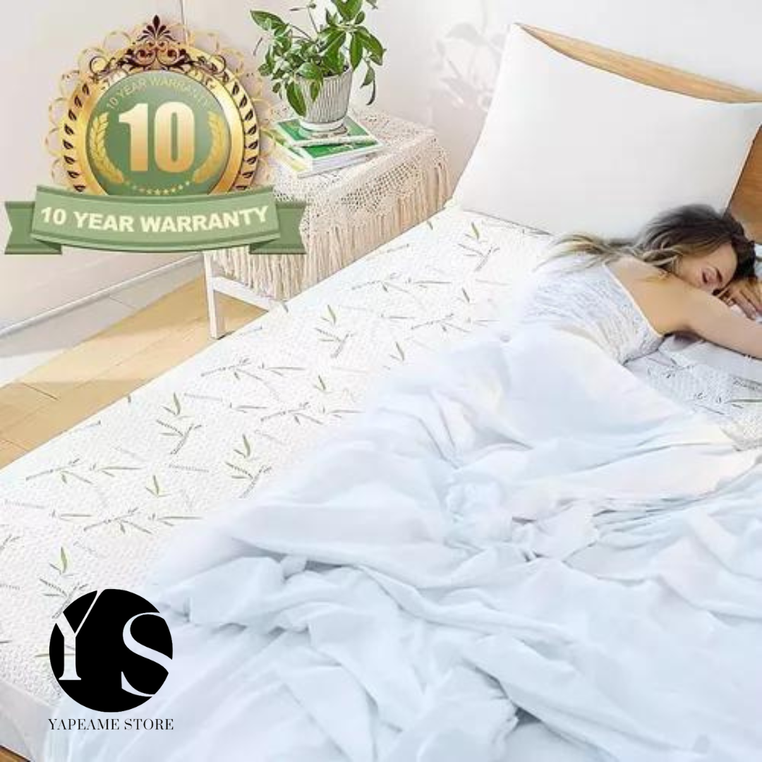PROTECTOR DE COLCHÓN PREMIUM 2 PLAZAS ACOLCHADO IMPERMEABLE CON FORRO DE BAMBÚ