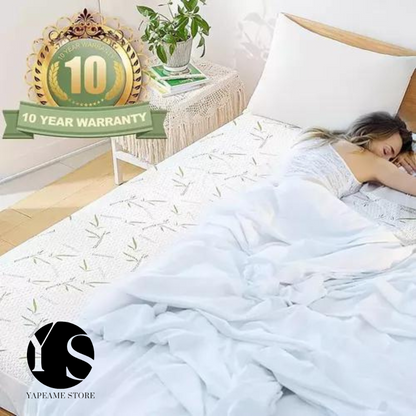 PROTECTOR DE COLCHÓN PREMIUM 2 PLAZAS ACOLCHADO IMPERMEABLE CON FORRO DE BAMBÚ
