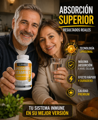 🧲 NUEVO TOPLUX Liposomal "Vitamin C" PREMIUM (90 Cápsulas Original)