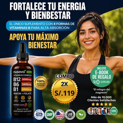 NUEVAS Vitaminas B™ (líquida) PREMIUM 🧲