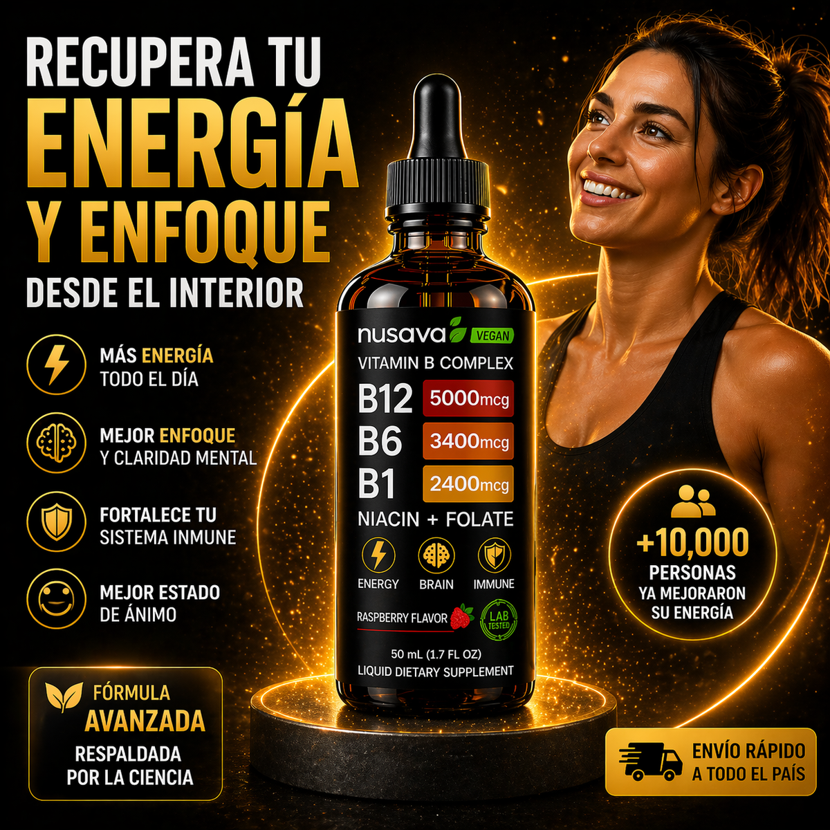 NUEVAS Vitaminas B™ (líquida) PREMIUM 🧲