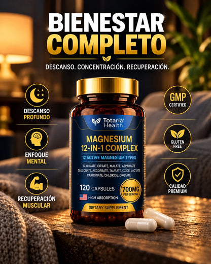 NUEVO TOTARIA 12 IN 1 MAGNESIUM (120 Cáps. Original) 🧲