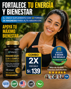 🔥 MAGNESIO 12 EN 1 PREMIUM (120 Cápsulas Original) 🧲