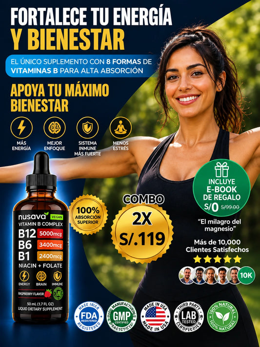 NUEVAS Vitaminas B™ (líquida) PREMIUM 🧲