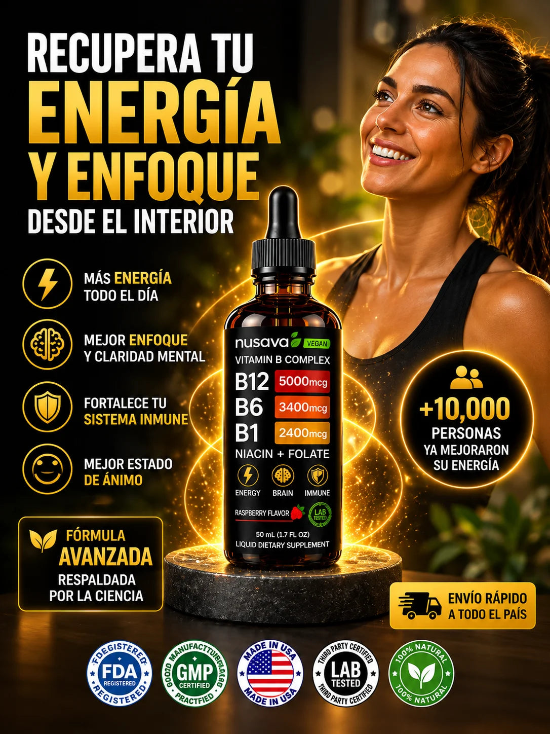 NUEVAS Vitaminas B™ (líquida) PREMIUM 🧲