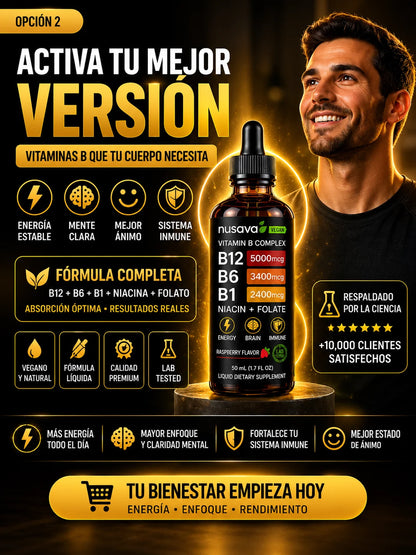 NUEVAS Vitaminas B™ (líquida) PREMIUM 🧲