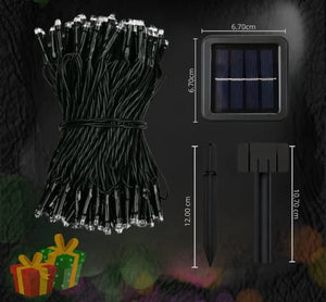 LUCES NAVIDEÑAS CON PANEL SOLAR (25 METROS) Multicolor
