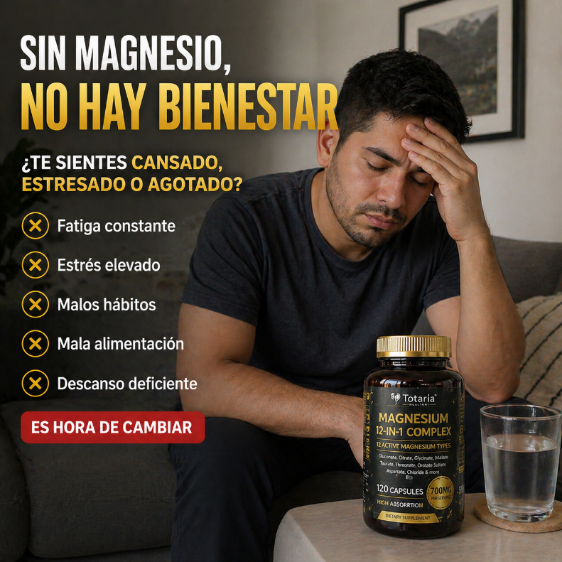 NUEVO TOTARIA 12 IN 1 MAGNESIUM COMPLEX (120 Cáps. Original) 🧲