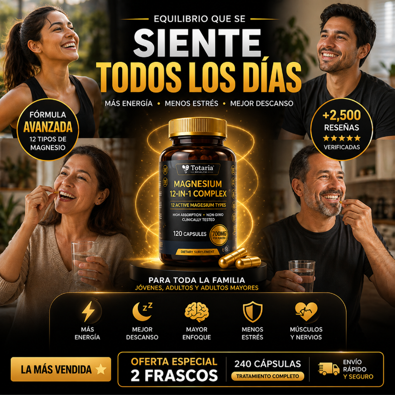NUEVO TOTARIA 12 IN 1 MAGNESIUM COMPLEX (120 Cáps. Original) 🧲