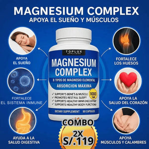🧲 Magnesio PREMIUM Complex™ 8 en 1 (90 Cápsulas Original) NUEVO