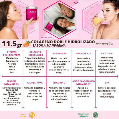 COLAGENO DOBLEMENTE HIDROLIZADO NAARA 🇧🇷